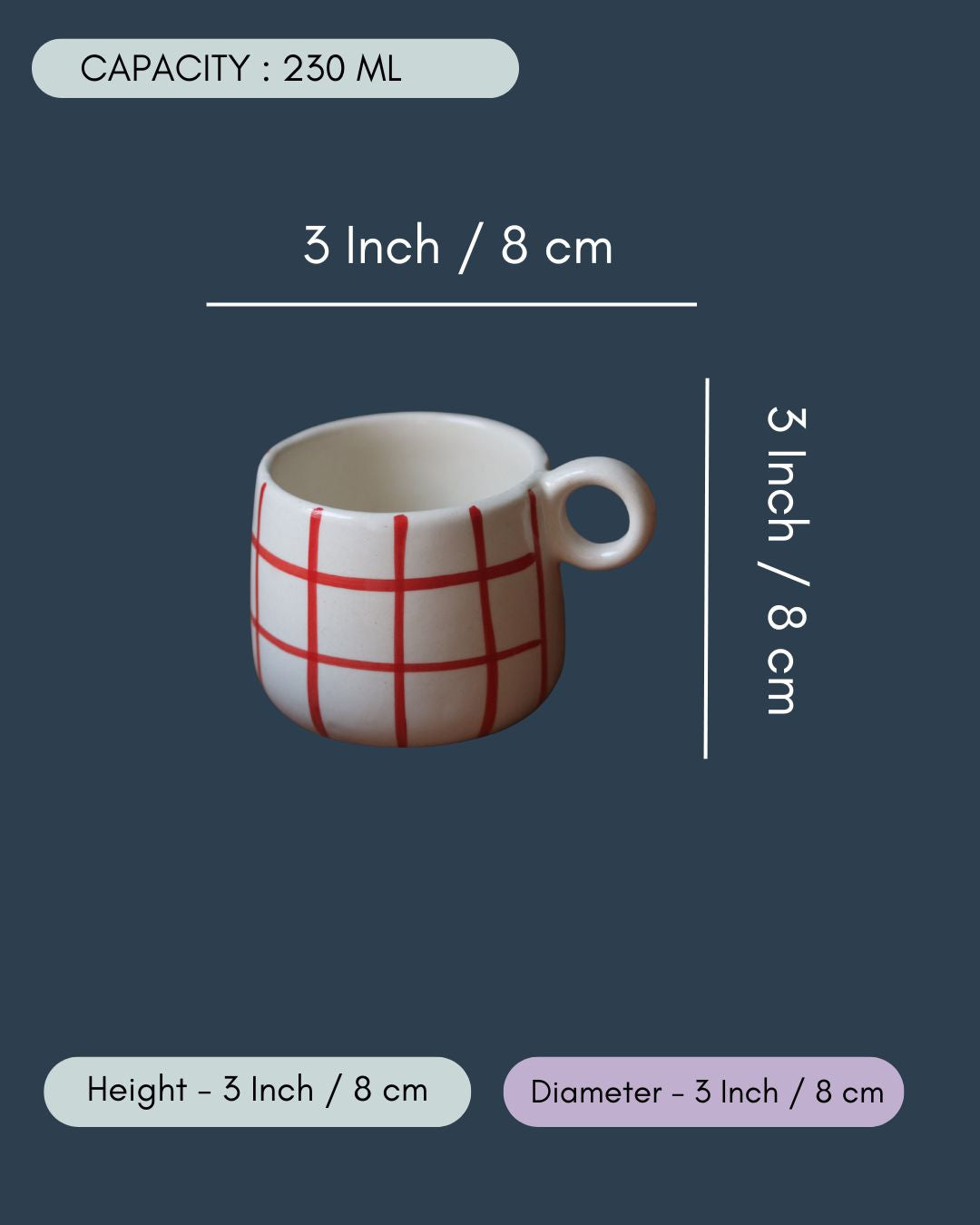 Red Chequered Mug