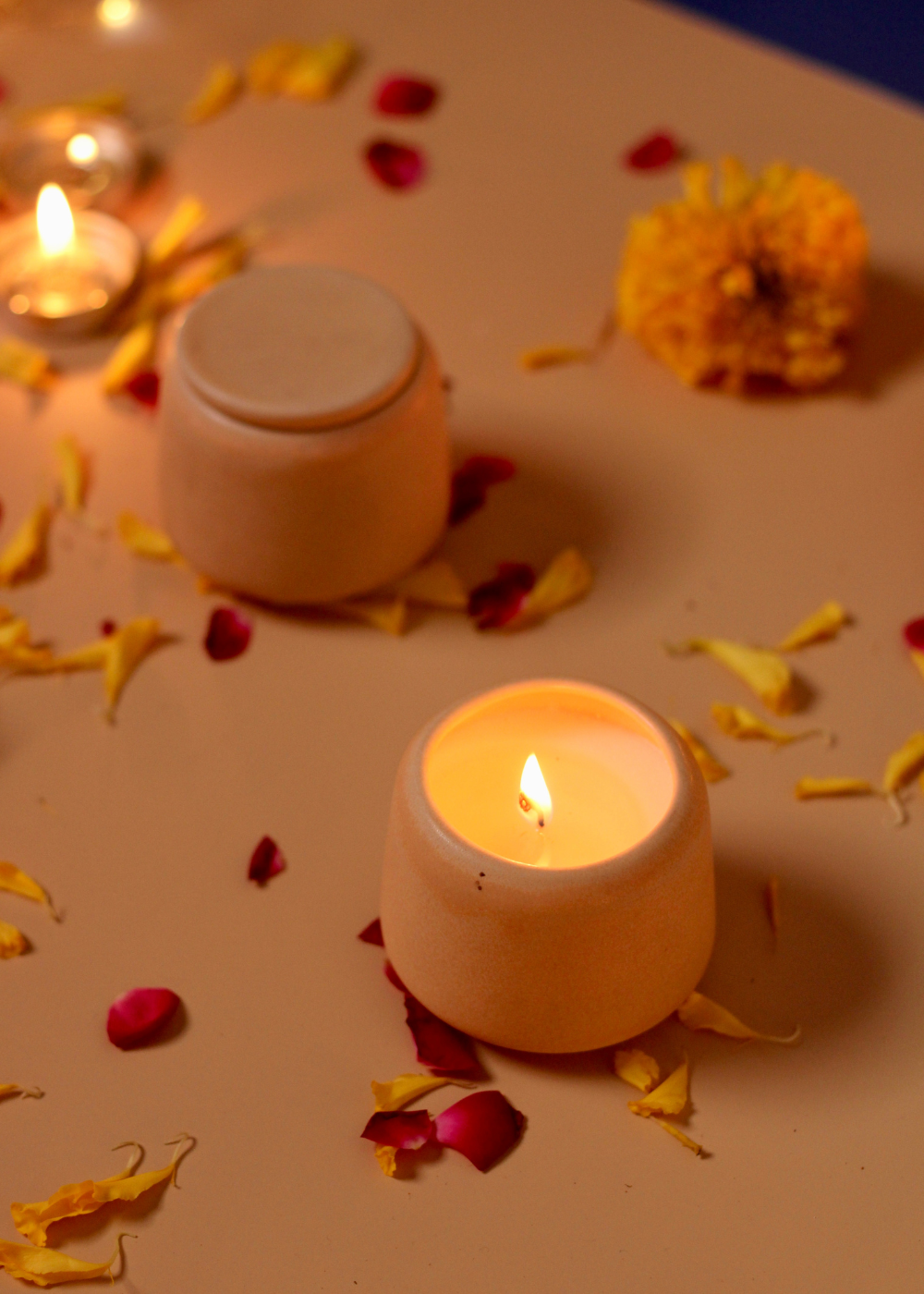 handmade mogra candle