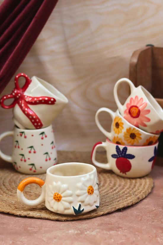 Set of 6 Blissful Brew Mugs (for the price of 5) made by ceramic