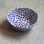 Mini blue polka bowl 