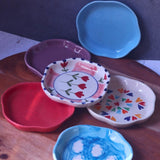 Set of 6 (colorful) handmade dessert plates (For the price of 5) with premium quality material