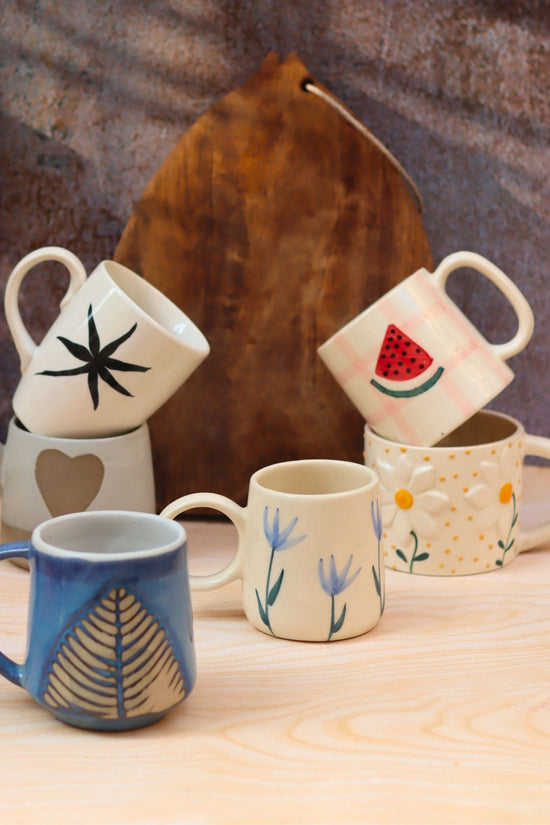 Set of 6 Ceramic Mugs (for the price of 5) with premium qualilty material