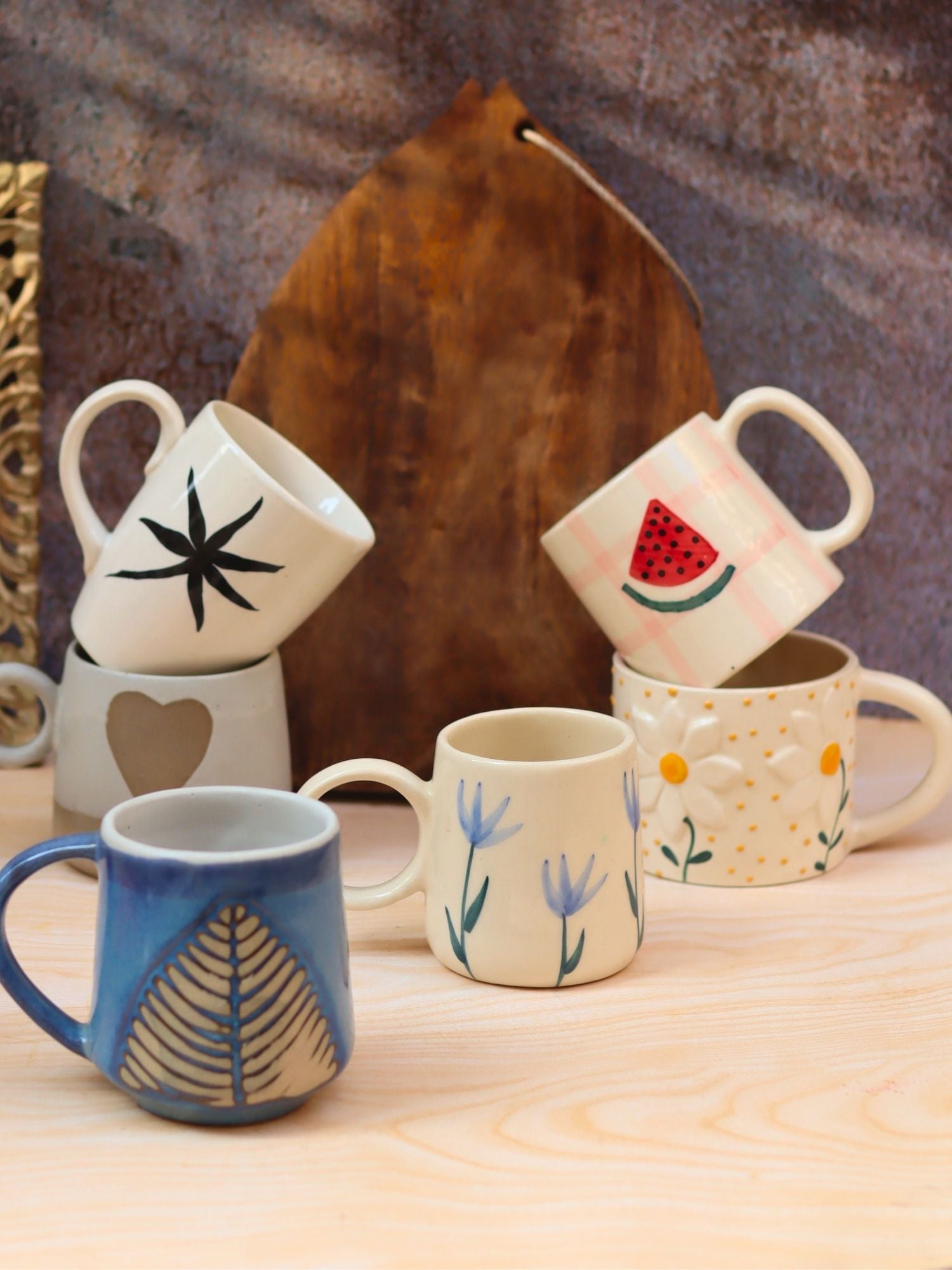Set of 6 Ceramic Mugs (for the price of 5) with premium qualilty material