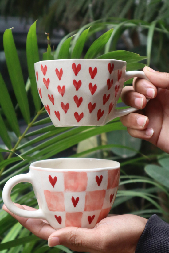 handmade set of two mug made by ceramic 