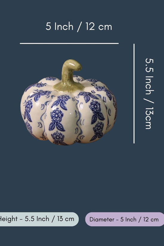 White Handpainted Pumpkin