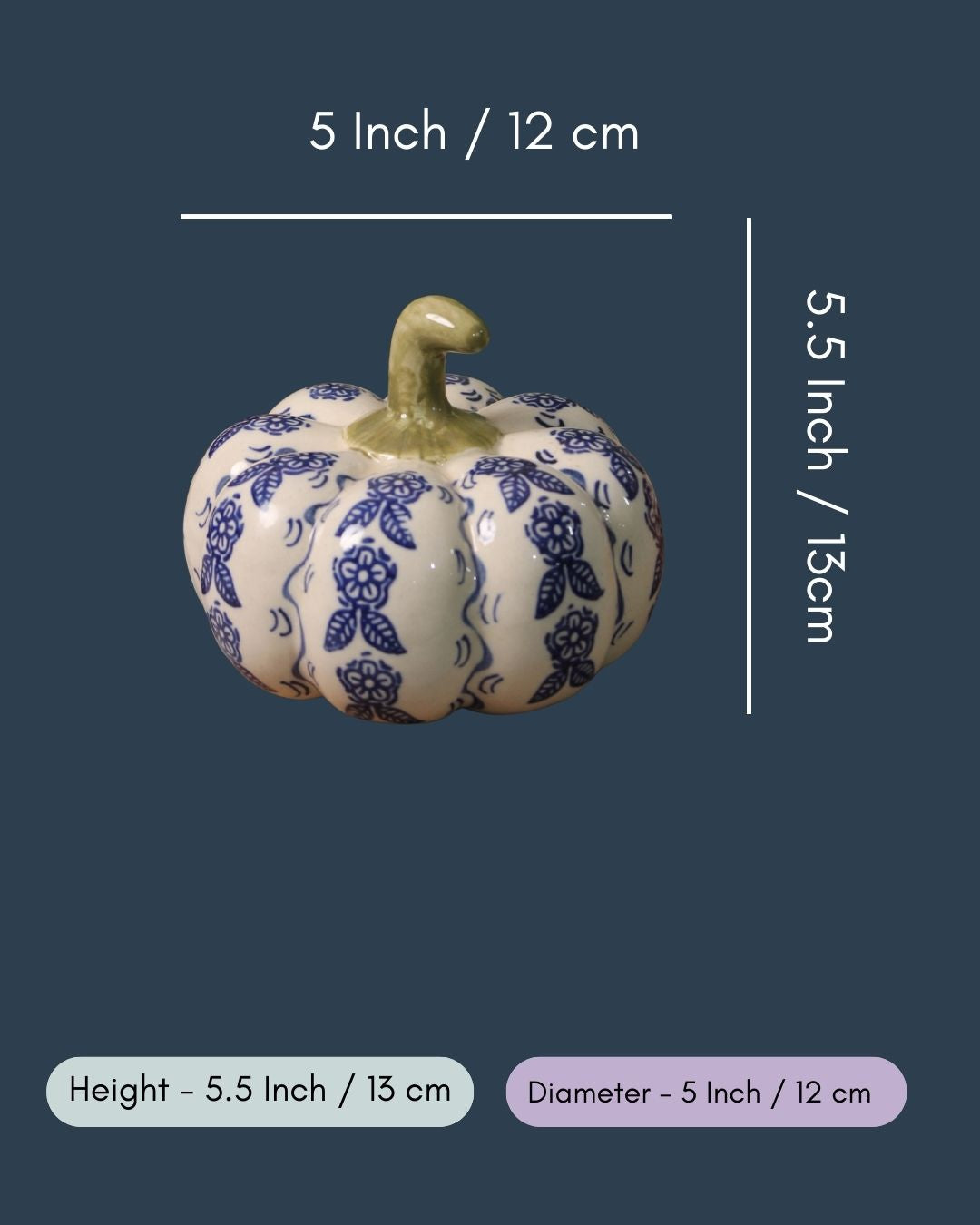 White Handpainted Pumpkin