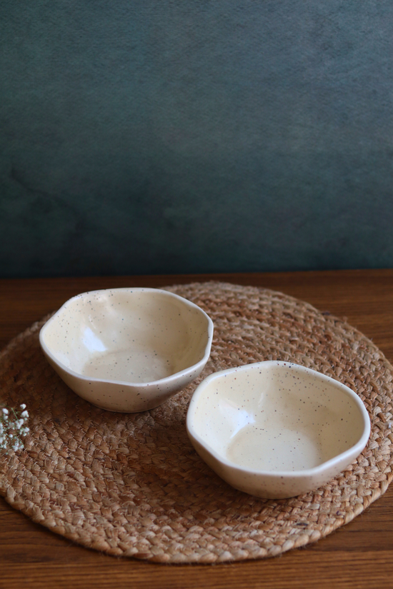 basic creamy mini bowl made by ceramic 
