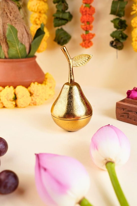 Amber Pear Jar handmade in india