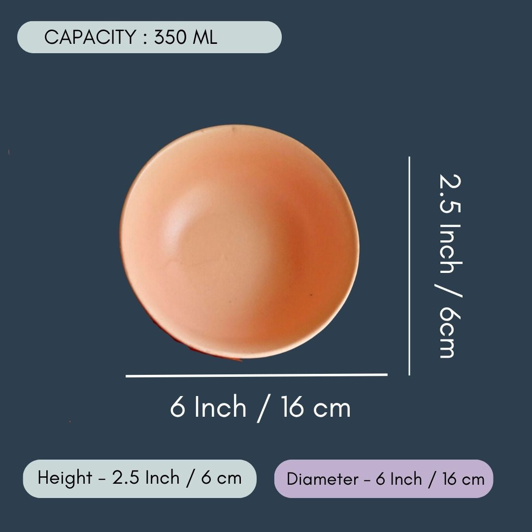 Blush Pink Carved Curry Bowl