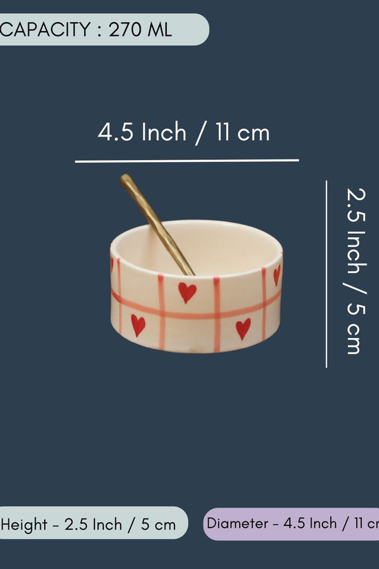 Chequered heart bowl