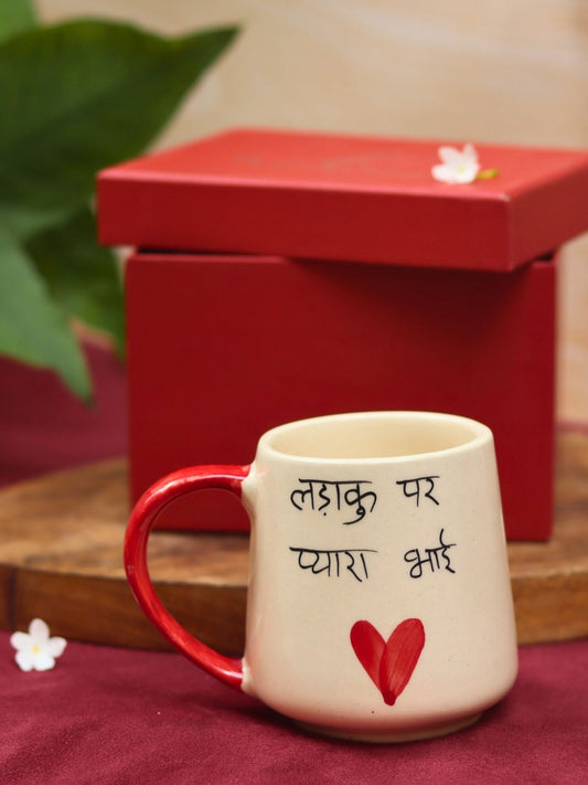 Ladaku Par Pyara Bhai Mug in a Gift Box made by ceramic