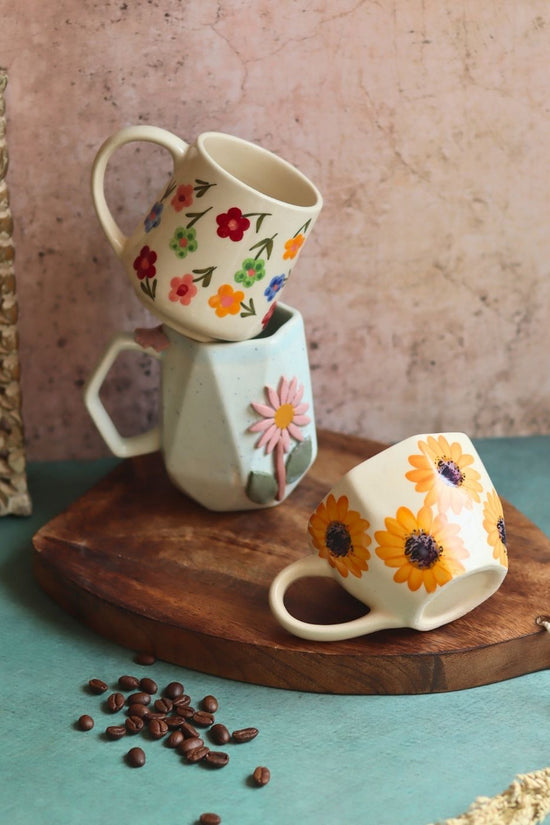 Set of 3 - Floral Flirt Mugs with premium quality material