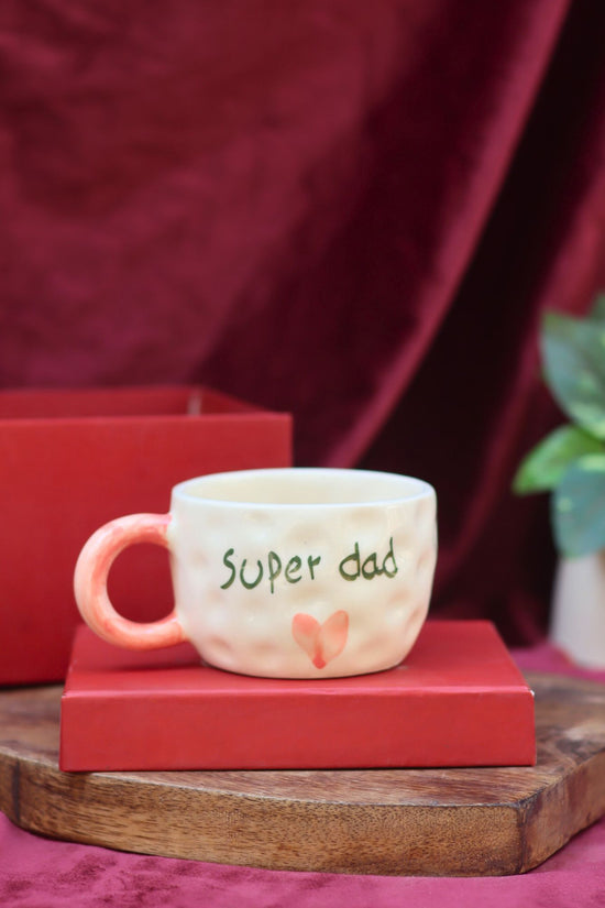 Super Dad mug in a Gift Box made by ceramic