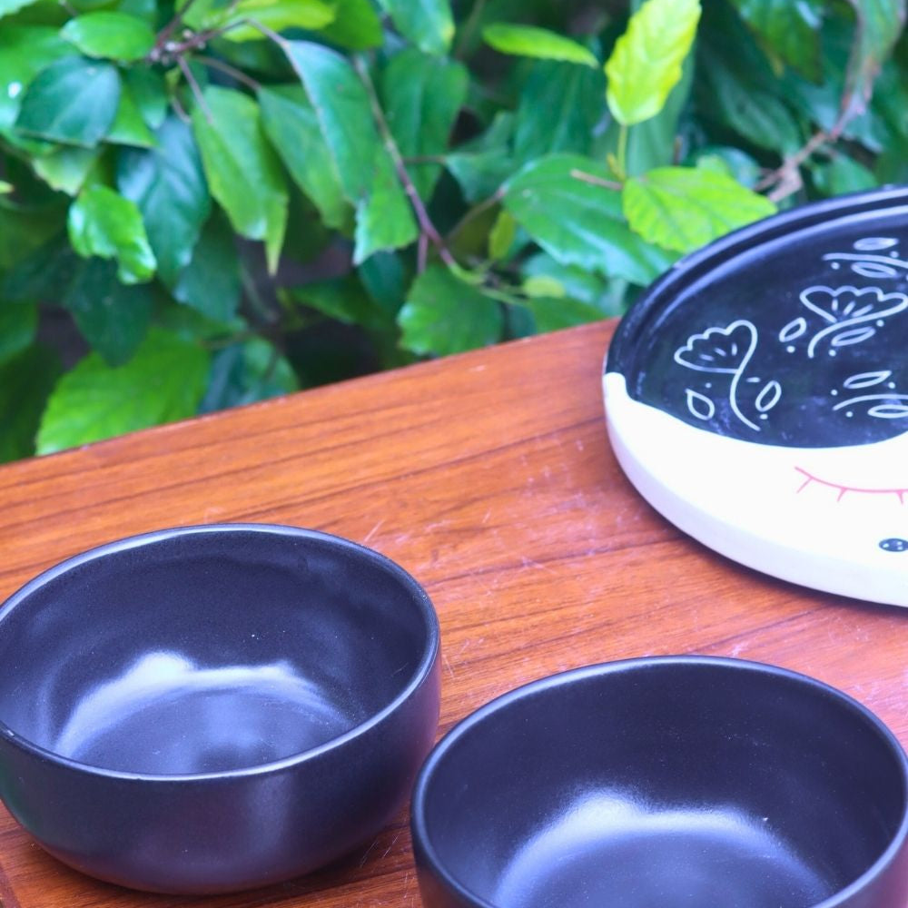 Handmade Black Snack Bowl