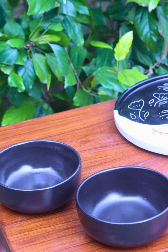 Handmade Black Snack Bowl