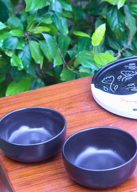 Handmade Black Snack Bowl