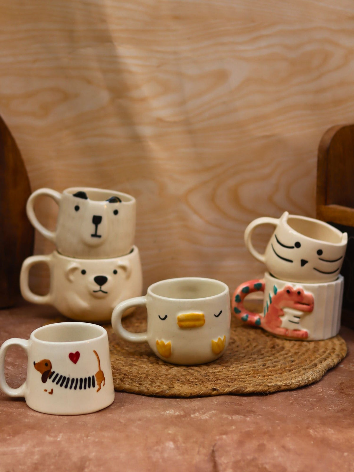 Set of 6 Animal Delight Mugs (for the price of 5)
