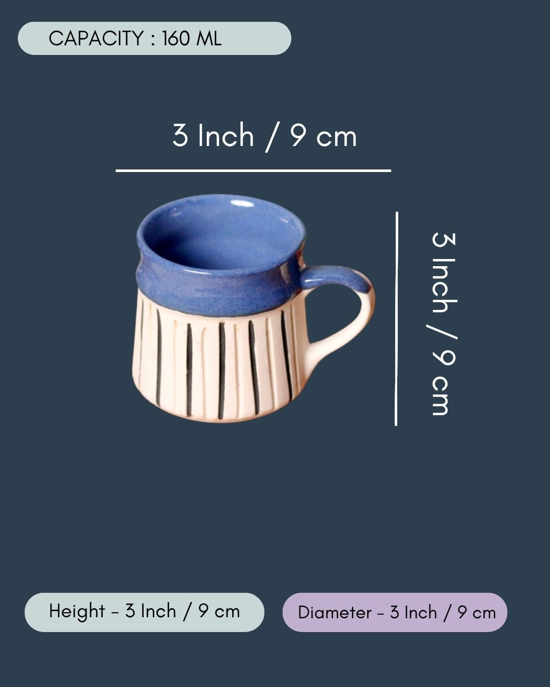 Glossy & Matte Blue Mug