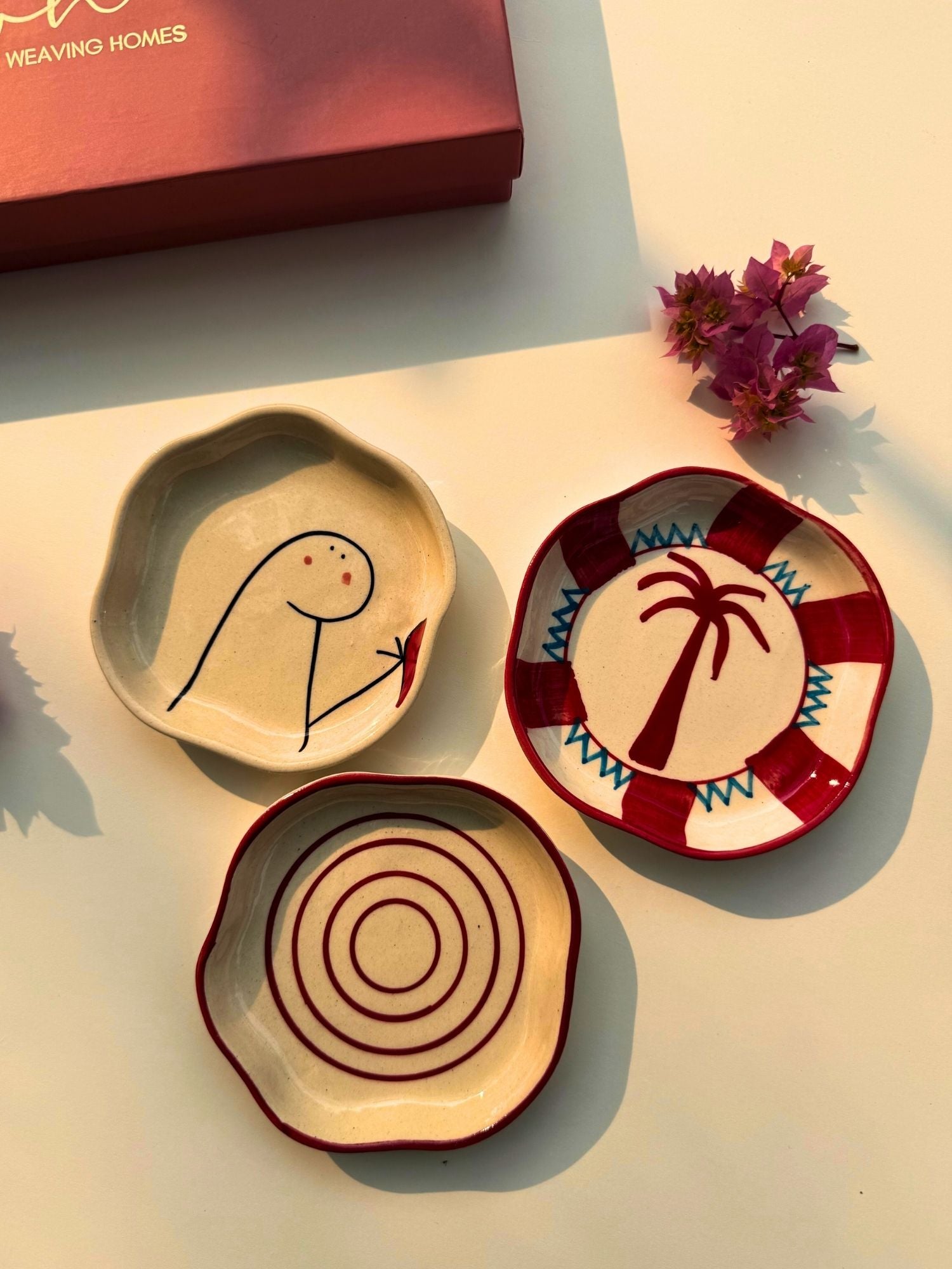 Set of 3 - Treat time dessert plates combo with premium quality material