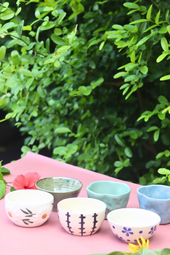 Set of 6 Sunrise & Sunset Bowls (for the price of 5) handmade in India