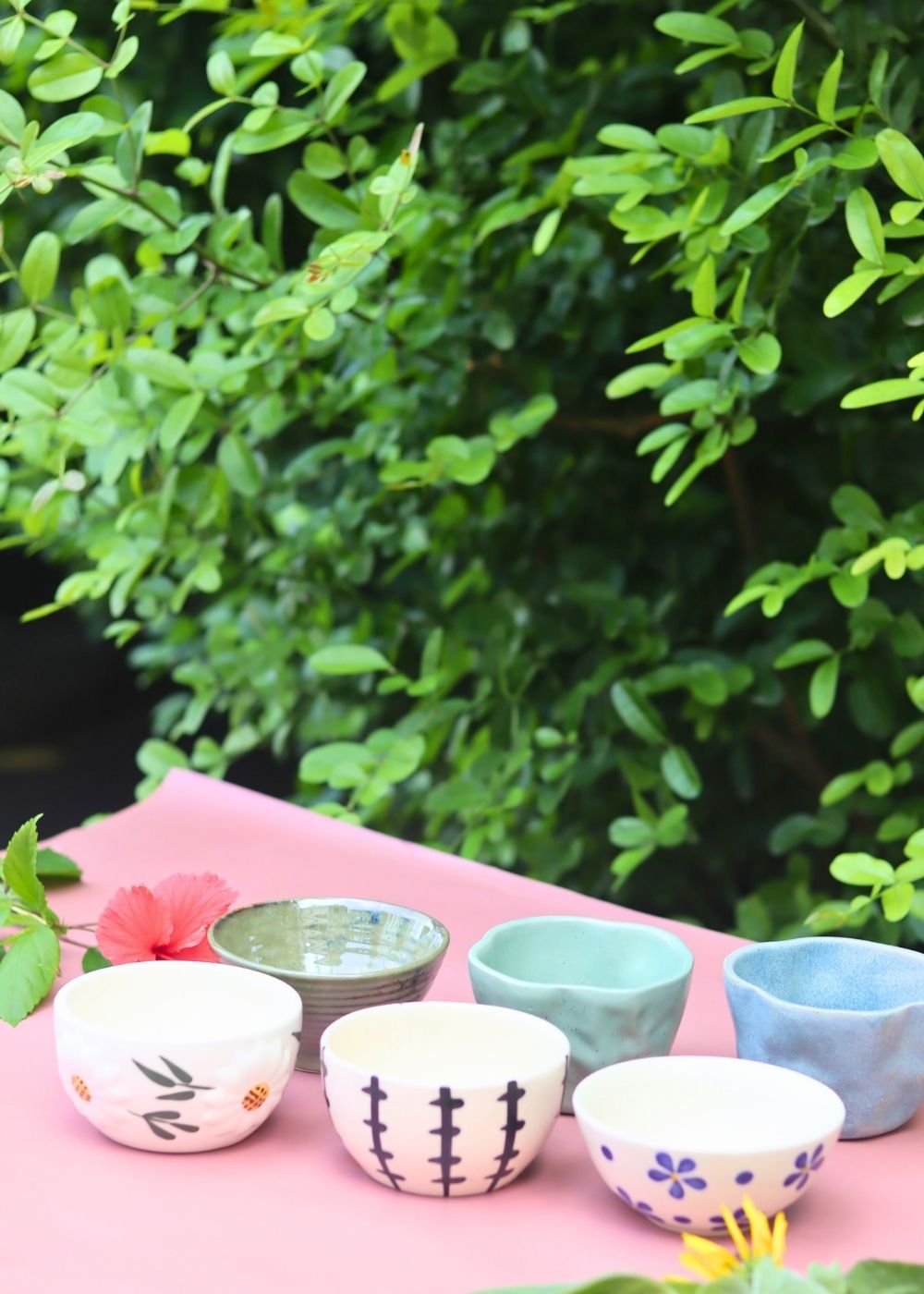 Set of 6 Sunrise & Sunset Bowls (for the price of 5) handmade in India