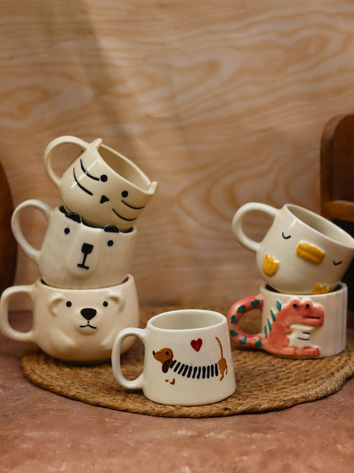 Set of 6 Animal Delight Mugs (for the price of 5)