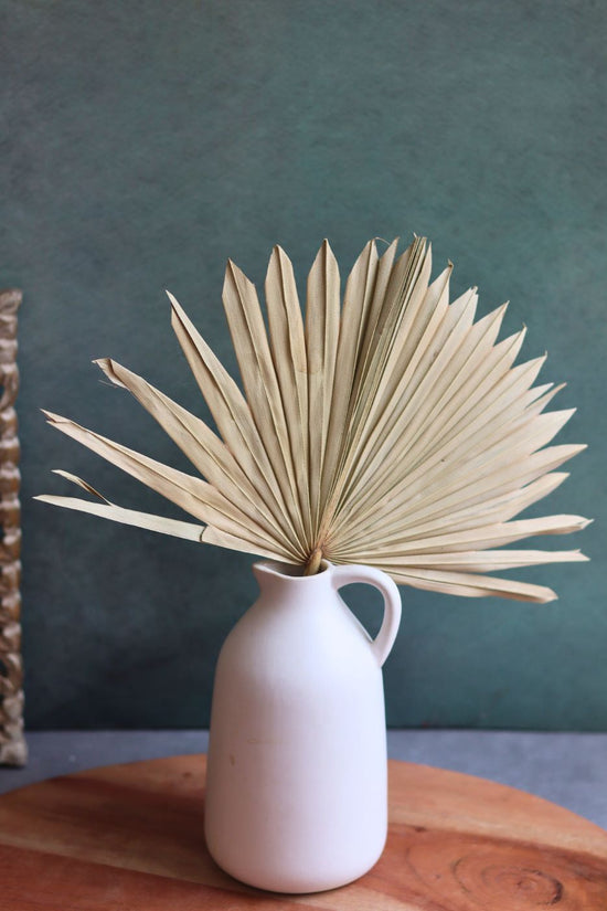 white serenity vase handmade in india
