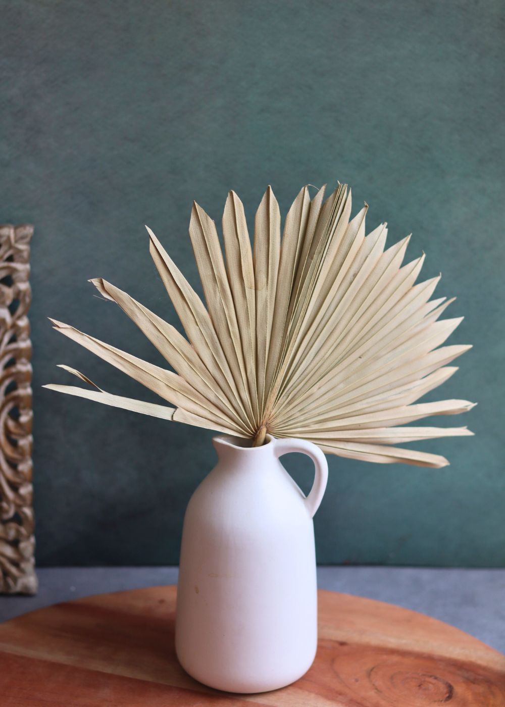 white serenity vase handmade in india