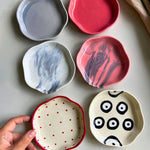 Set of 6 Handpainted Dessert Plate (for the price of 5) made by ceramic