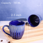 Royal Blue Carved Chai Cup