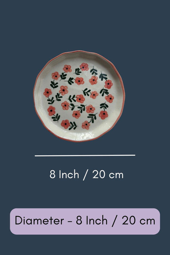 Poppy flower snack plate