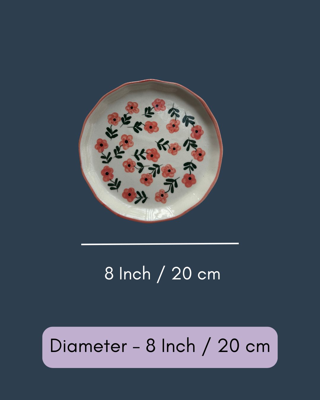 Poppy flower snack plate