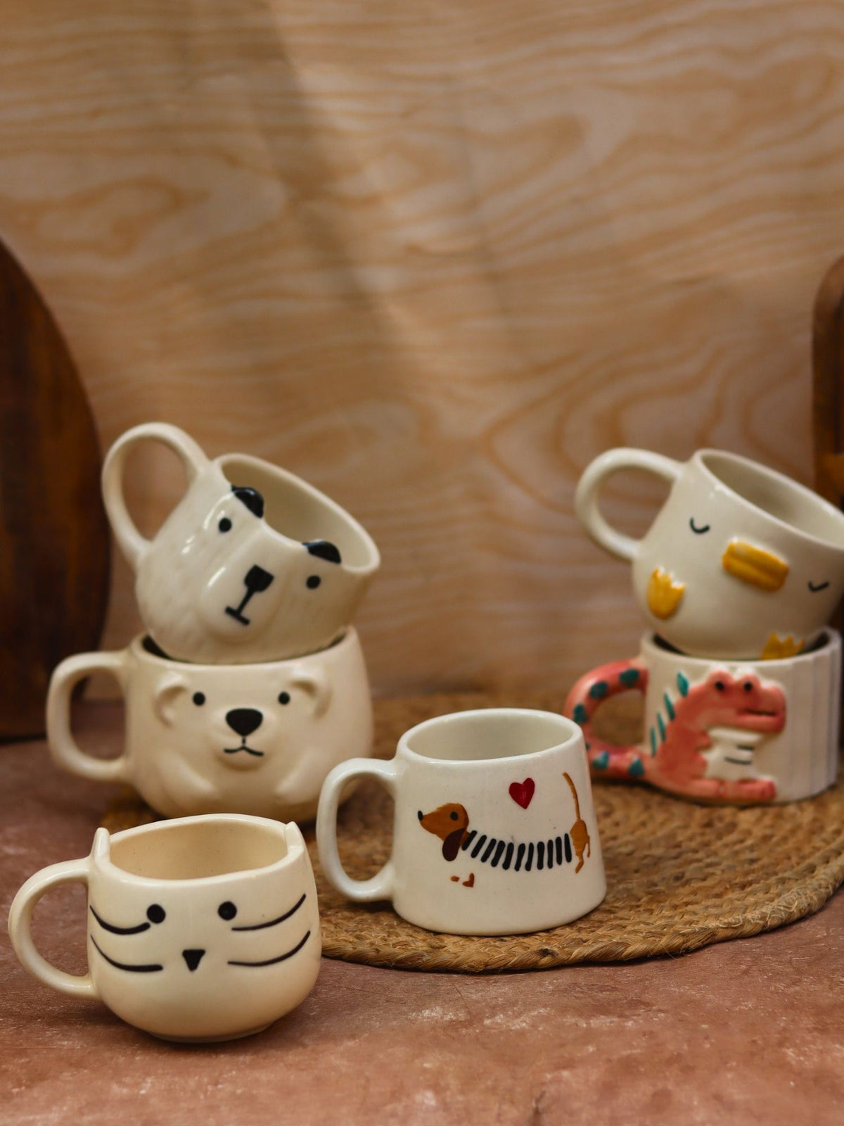 Set of 6 Animal Delight Mugs (for the price of 5)