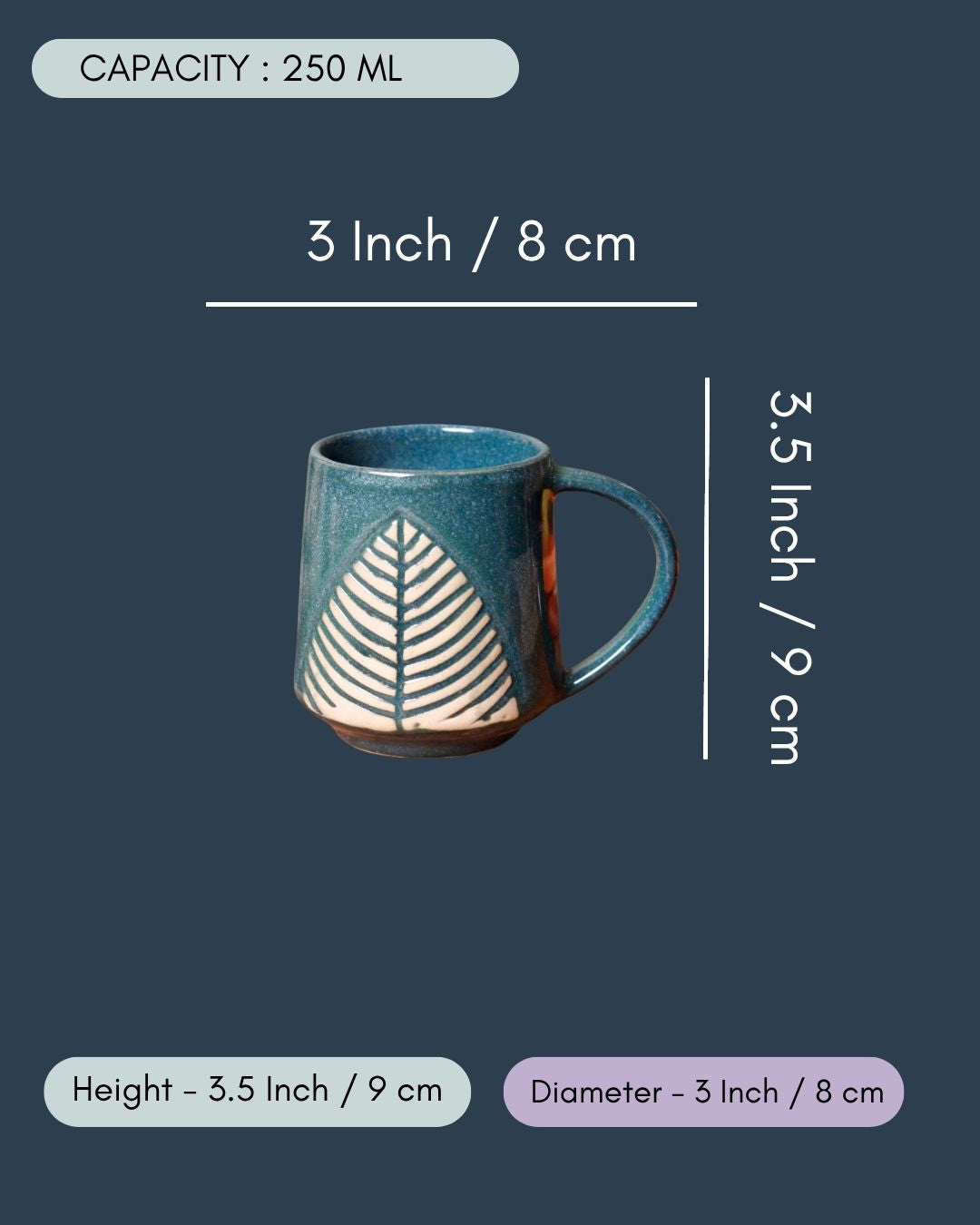 Teal Leaf Coffee Mug