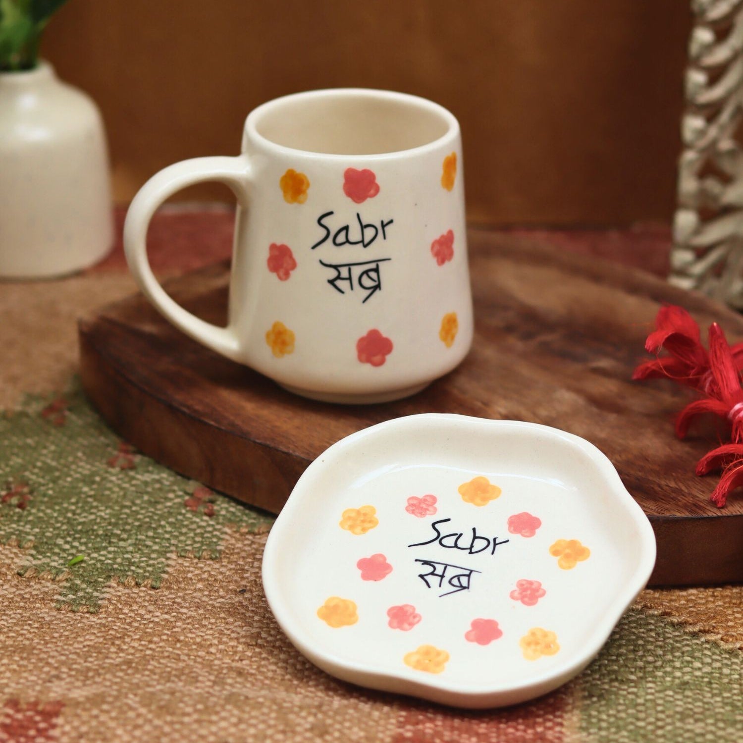 Lead free Sabr Mug & Handmade dessert plate