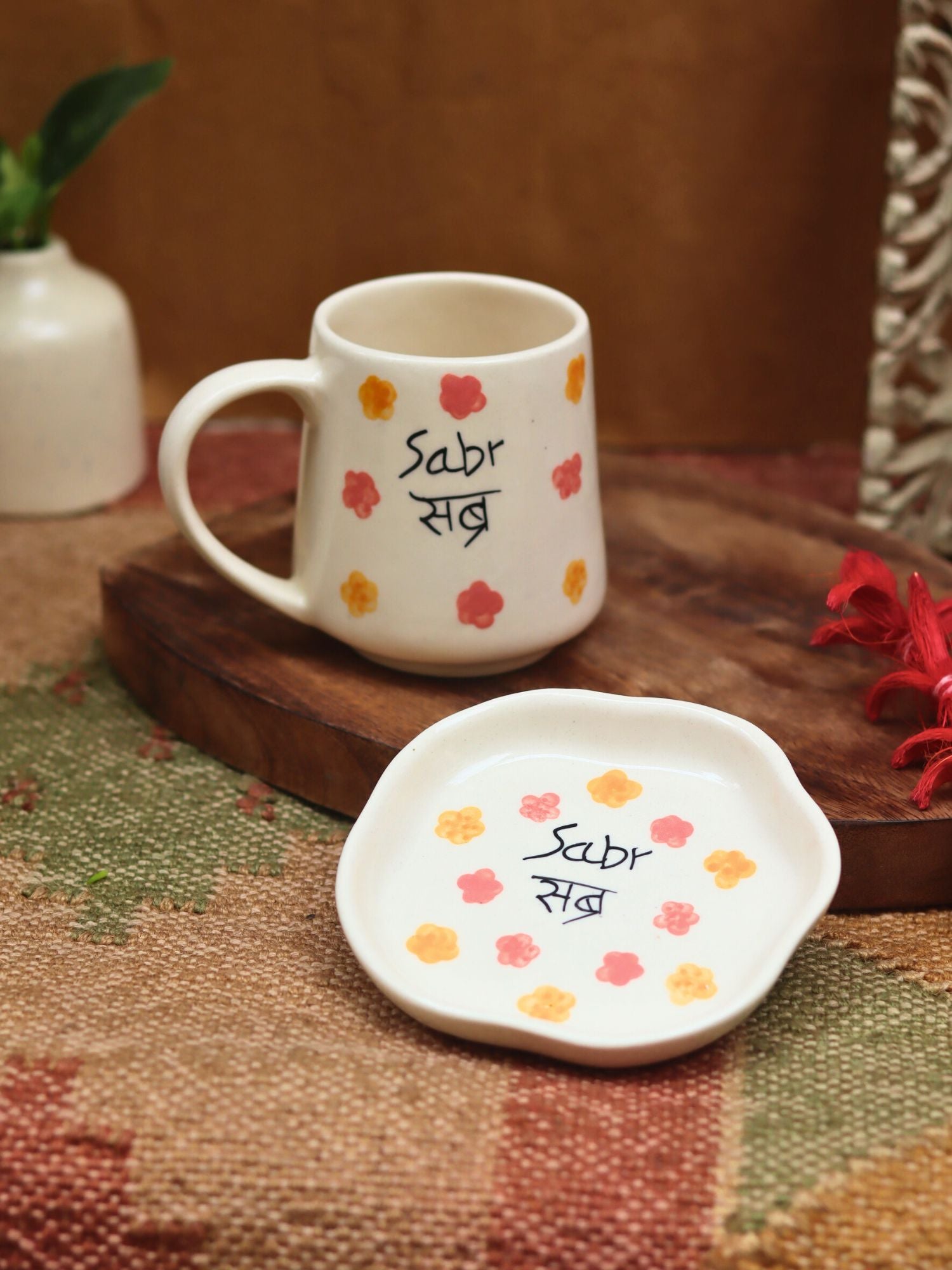 Lead free Sabr Mug & Handmade dessert plate
