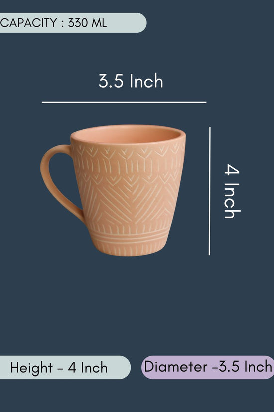 Blush Pink Carved Mug