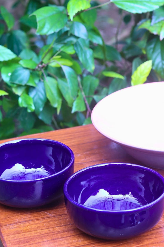 Royal Blue Snack Bowl made by ceramic