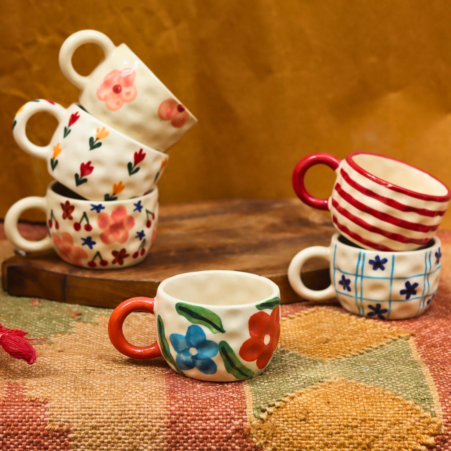 Set of 6 Spring Sips Mugs (for the price of 5) made by ceramic