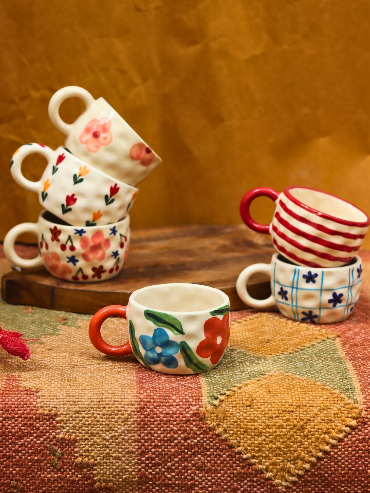 Set of 6 Spring Sips Mugs (for the price of 5) made by ceramic