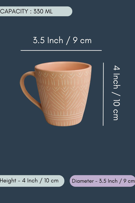 Blush Pink Carved Mug