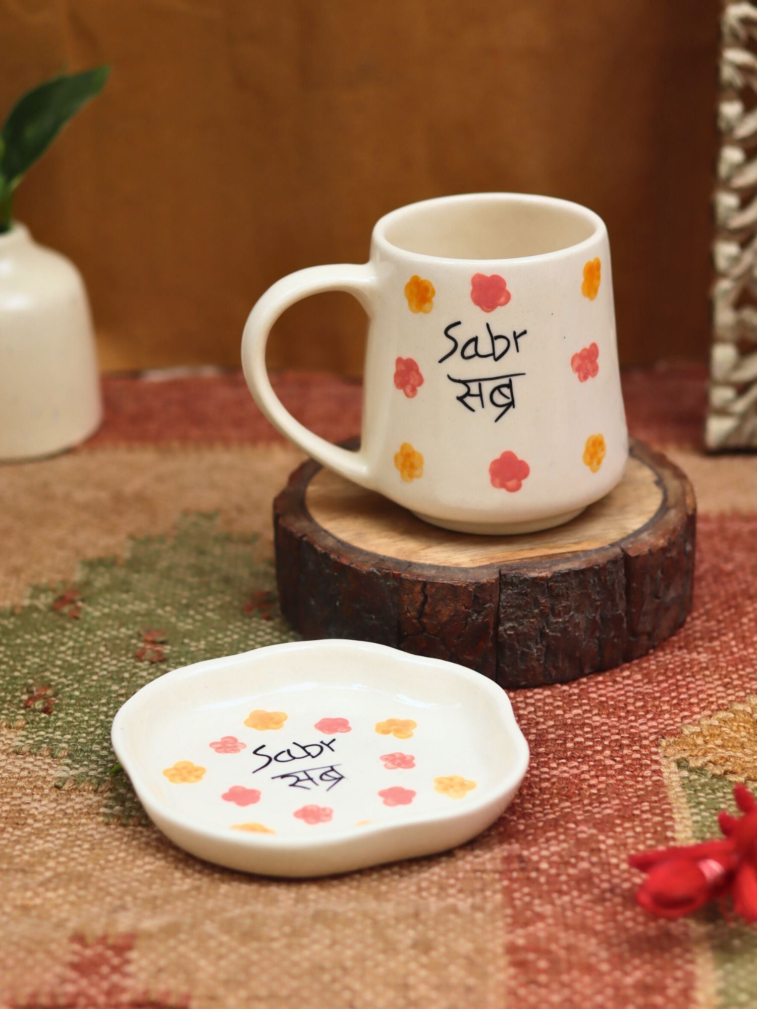Sabr Mug & Handmade dessert plate