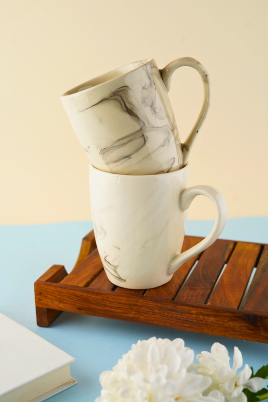 black marble coffee mug made by ceramic 