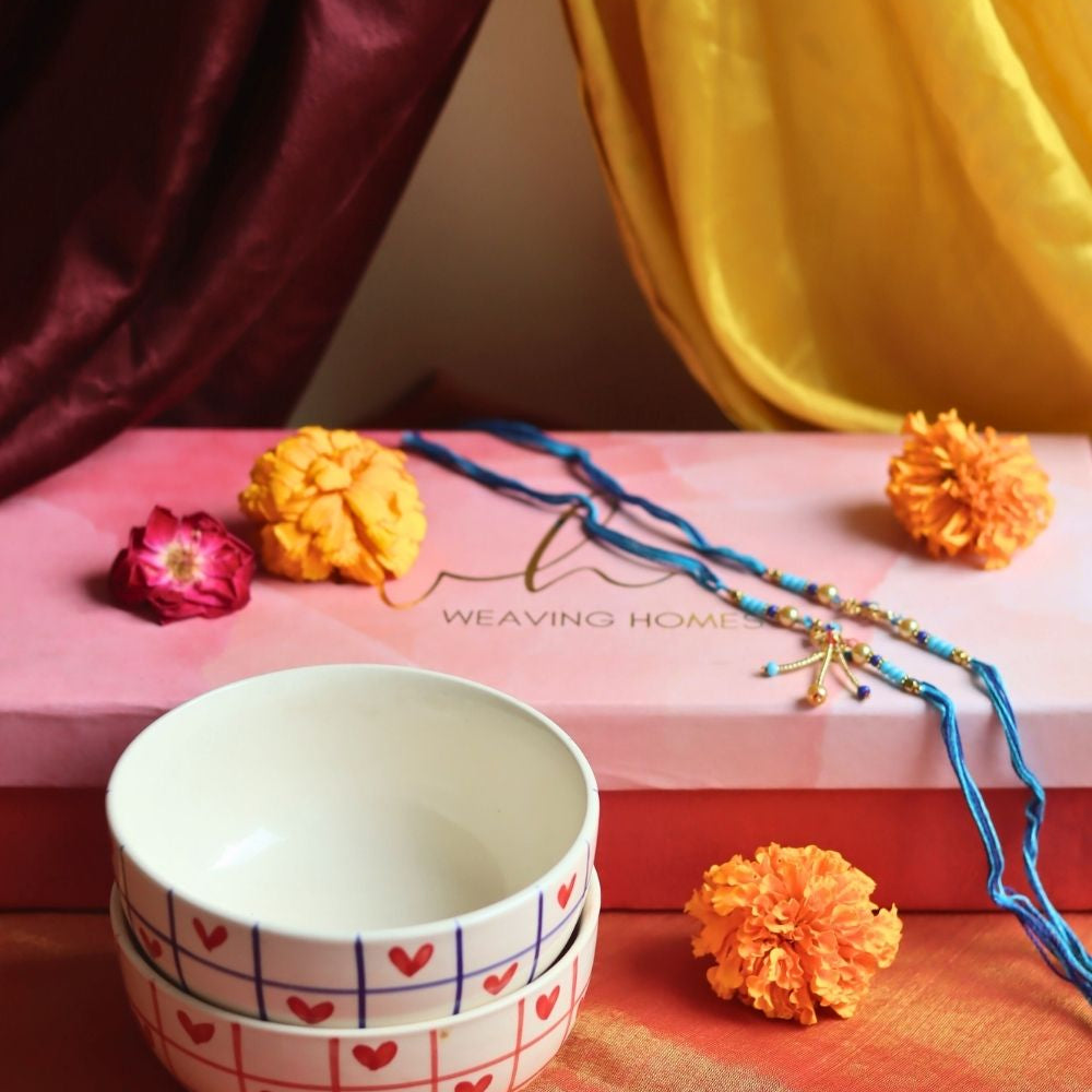 handmade Heart Bowls Rakhi Gift Box