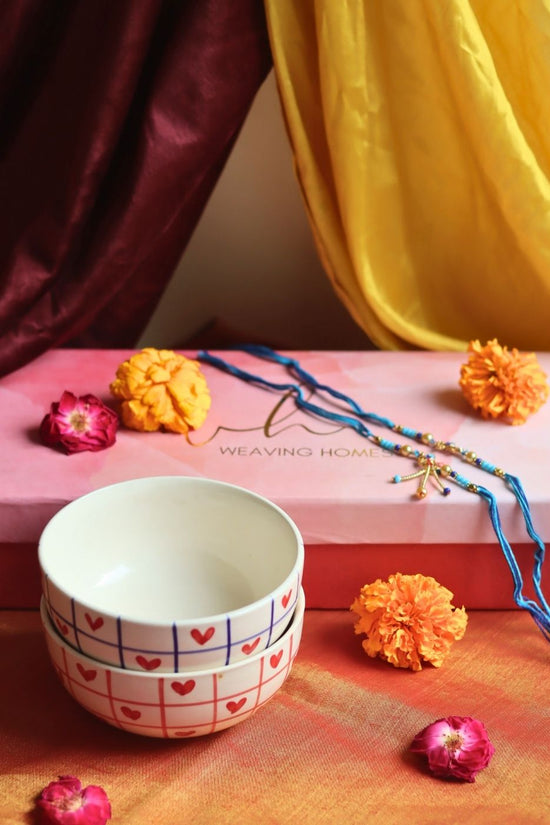 handmade Heart Bowls Rakhi Gift Box
