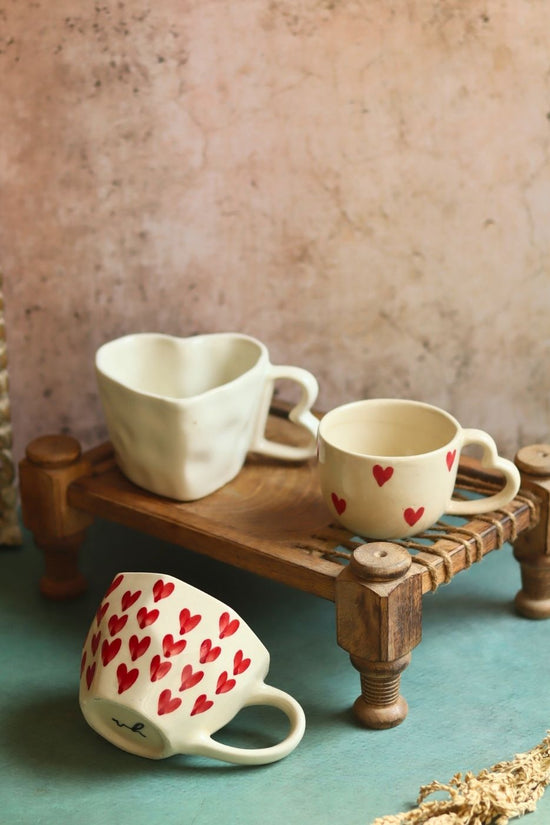 Set of 3 - Heartblush Mugs with premium quality material