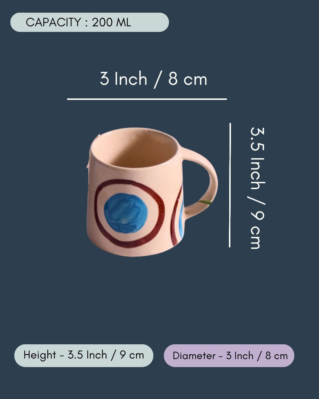 Blue & Brown Ring Mug