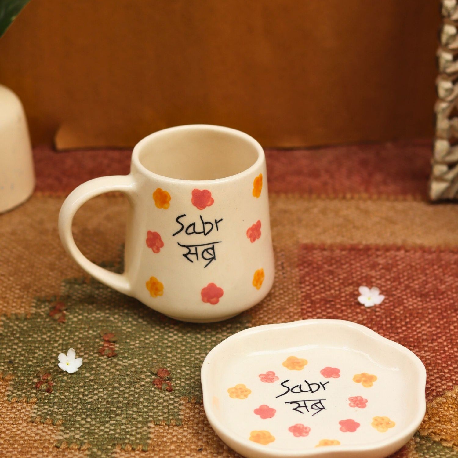 Sabr Mug & Handmade dessert plate microwave safe