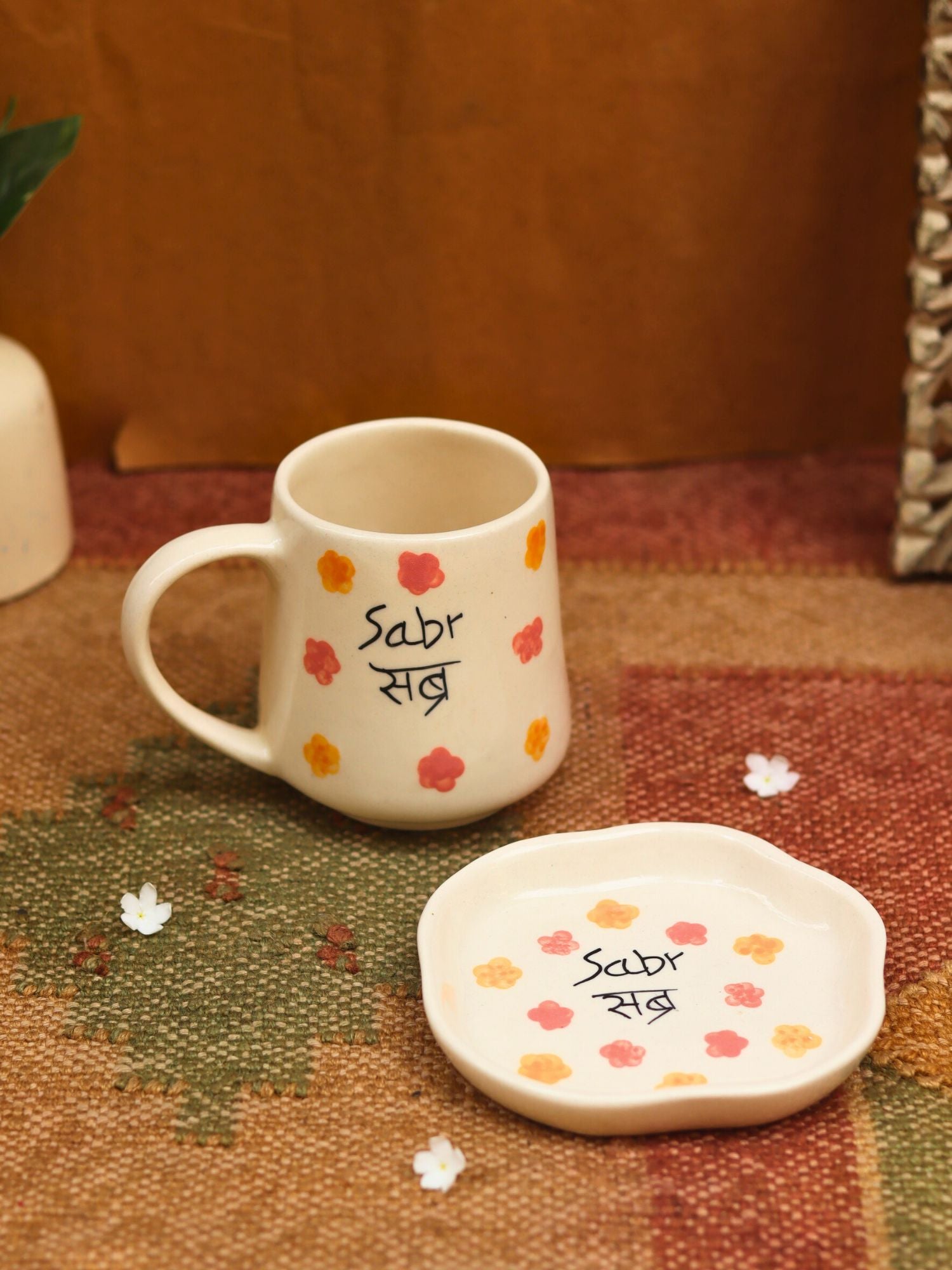 Sabr Mug & Handmade dessert plate microwave safe
