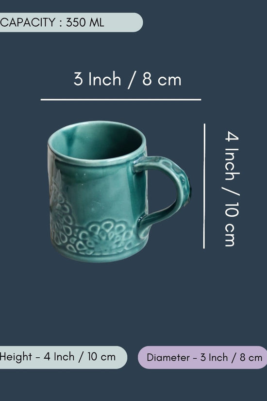 Green Flower Coffee Mug